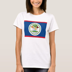 Camisa de mulher com bandeira de Belize