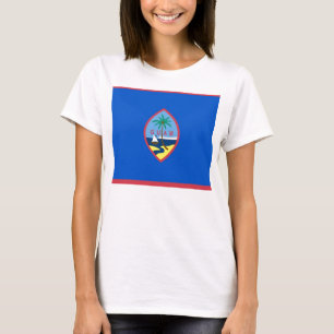 Camisa de mulher com bandeira de Guam