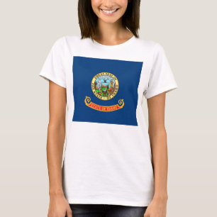 Camisa de mulher com bandeira do Estado de Idaho