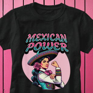 Camisa de Mulher do México Power Strong Mariachi
