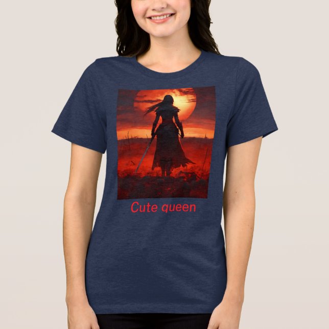 Camisa de mulher e camisa de rainha melhor (Frente)