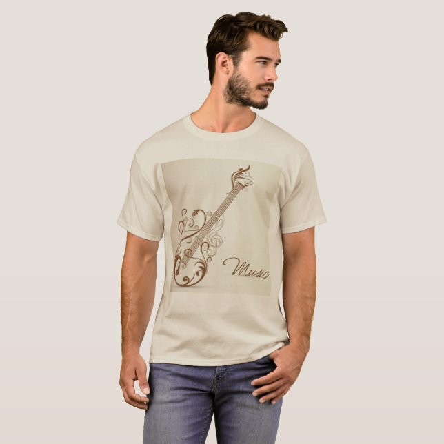 Camisa de Música de Violão (Frente Completa)