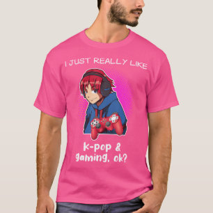 Camisa de música do K-Pop Gaming Vídeo Gamer Jogos