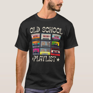 Camisa de Música em Fita Cassete Retro 80s Antiga