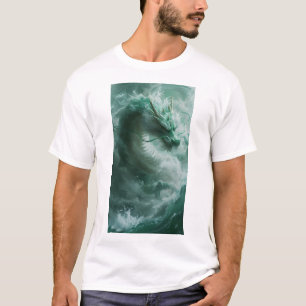 Camisa de Nadagem de Nadadores Magia Verde e Dragã