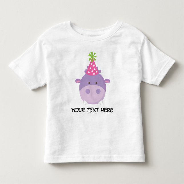 Camisa De Nascimento Personalizada Do Hippo Para M (Frente)