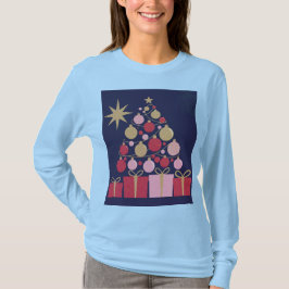 Camisa de Natal Azul Luxe