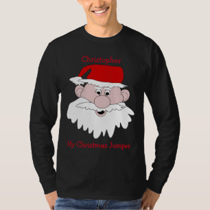 Camisa de Natal com Design de Papai Noel
