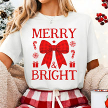 Camisa de Natal com Laço de Xadrez Vermelho Alegre