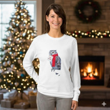 Camisa de Natal Coruja Majestosa de Inverno Nevado