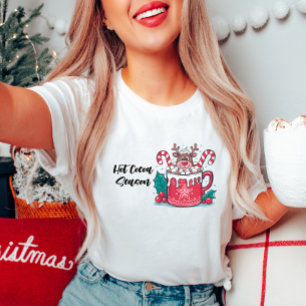 Camisa de Natal da estação de chocolate quente