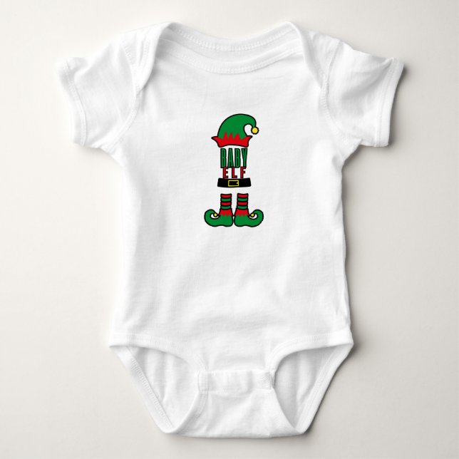 Camisa de Natal da Família Baby Elf Correspondente (Frente)
