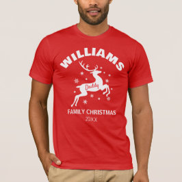 Camisa de Natal da família de renas de inverno do