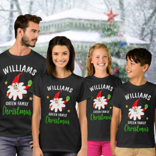 Camisa de Natal da Família Verde Personalizada