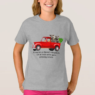 Camisa de Natal de Animais da Funny Raccoon