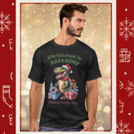 Camisa de Natal de Dinossauro Engraçado para Homen