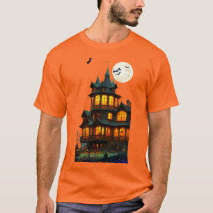 Camisa de Natal de Halloween Haunted House