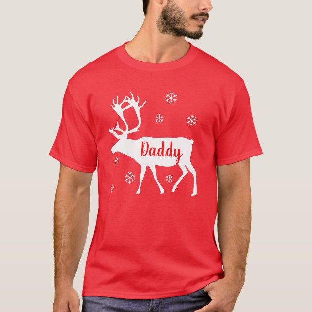 Camisa de Natal de Pai de Reindeer (Frente)