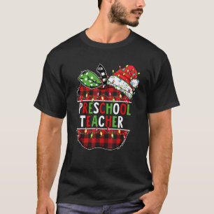 Camisa de Natal de Professora de Pré-Escola Maçã X