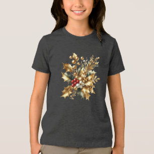 Camisa de Natal Decorativa Dourada
