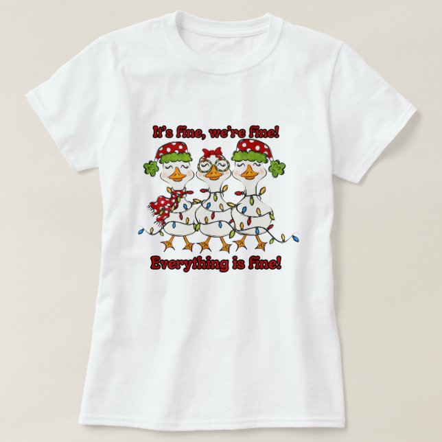 Camisa de Natal do Ganso Bobo (Frente do Design)