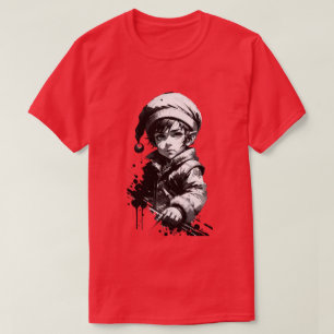 Camisa de Natal Elf Black & White Ink
