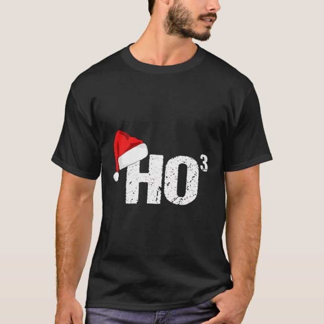 Camisa De Natal Engraçada Com Longa Folha Ho3 Teto (Frente)