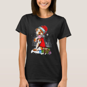 Camisa de Natal engraçada do Pit Bull Eu Amo Mãe T