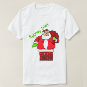 Camisa De Natal Engraçada Santa Claus Eggnog Diet