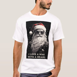 CAMISA DE NATAL: "EU AMO UM HOMEM COM UMA BARBA"