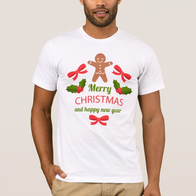 Camisa de Natal Família de Biscoito de Gengibre Ma (Frente)