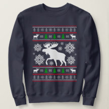 CAMISA DE NATAL FEIA DE NATAL DO ALCE ENGRAÇADO