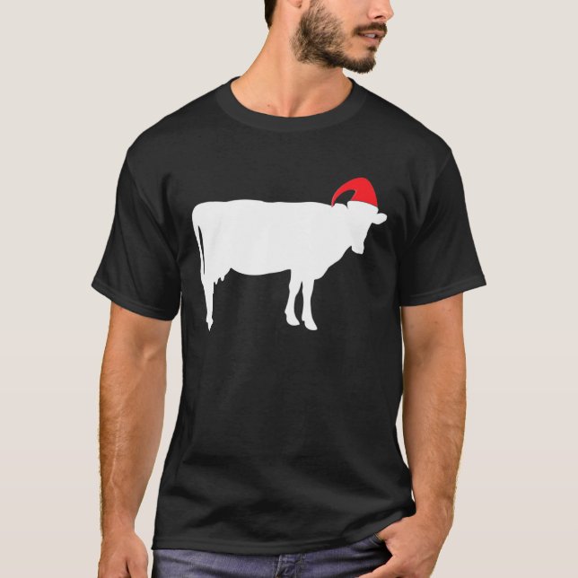 Camisa de Natal Feia de Vaca Fazendeiro (Frente)