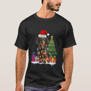 camisa de natal feia do cão dachshund dackel salsi
