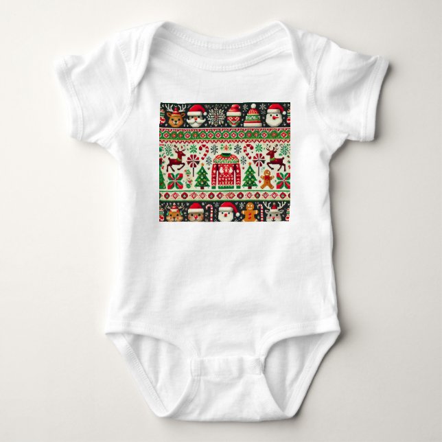 Camisa de Natal Feia e Divertida para Bebê (Frente)