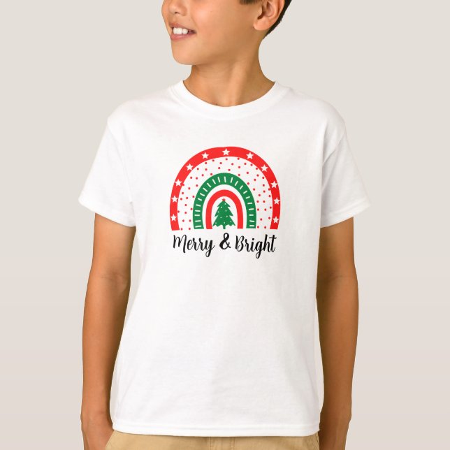 Camisa de Natal feliz e Brilhante (Frente)