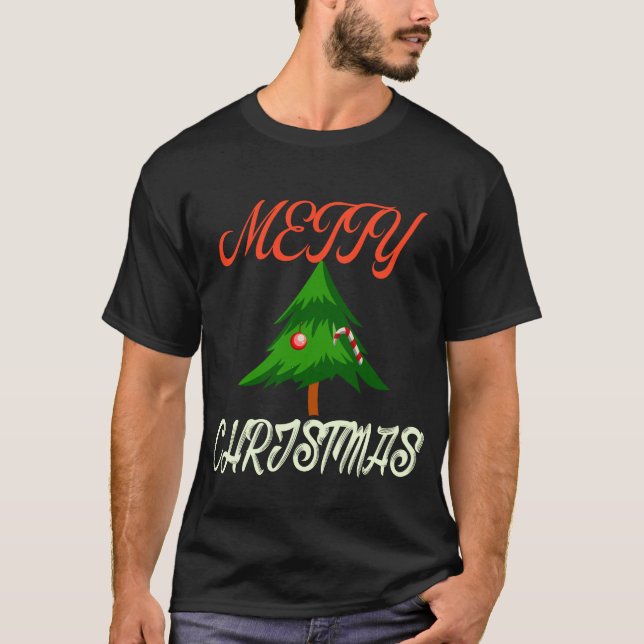 Camisa de Natal Feliz - Gráfico Festivo Feriado (Frente)