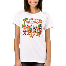 camisa de natal feminina e rastreadora do santa cl