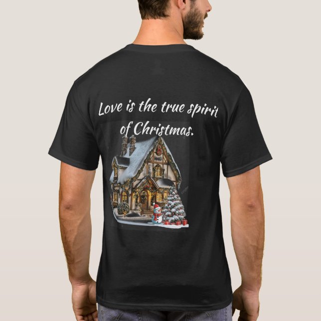 Camisa de Natal Festiva Impressa - Feriado Cheer (Verso)