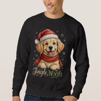 Camisa de Natal Jingle Woofs do Golden Retriever