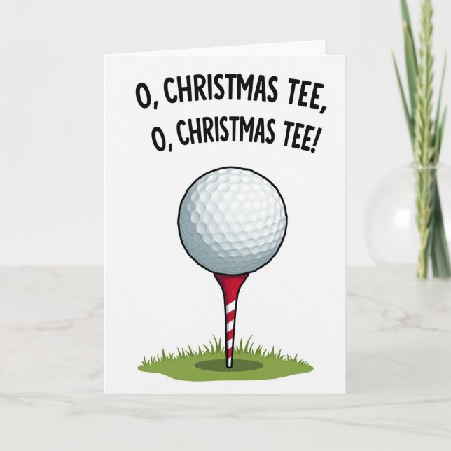 Camisa de Natal O Engraçado Cartão de Golfe (Frente)