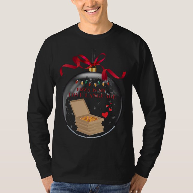Camisa de Natal para amantes de pizza (Frente)