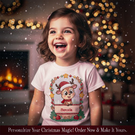 Camisa de Natal para Bebê com Nome Personalizado d