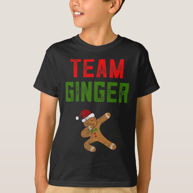 Camisa de Natal Para Crianças Equipe Ginger Dabbin (Frente)
