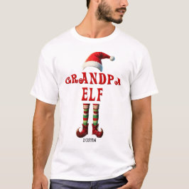 Camisa de Natal Personalizada do Vovô Elf