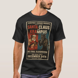 Camisa de Natal Santa vs Krampus Fight Night – Dar