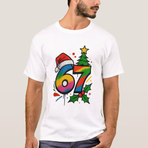 Camisa de Natal Six Seven, Camiseta Viral 6 7 Meme