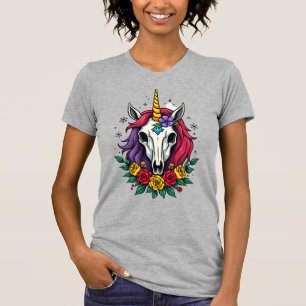 Camisa de Natal Unicórnio Caveira Açúcar Arte Mexi