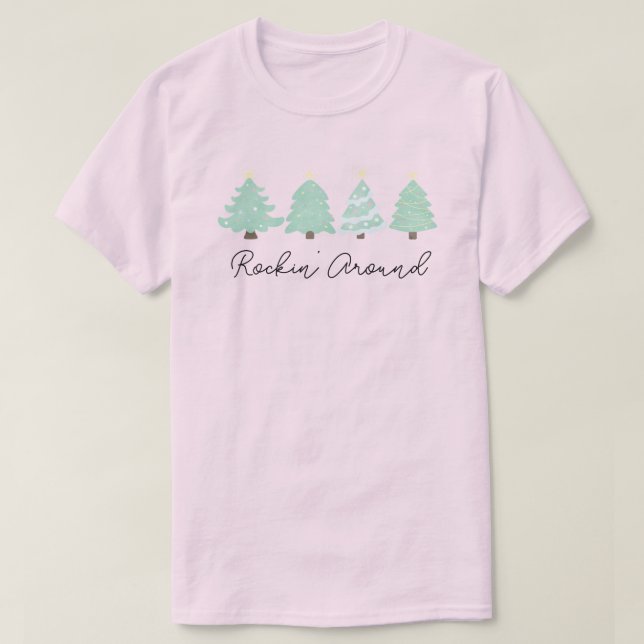 Camisa de Natal Unisex da Pastel Watercolor (Frente do Design)