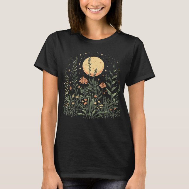 Camisa De Natureza Esética Da Lua Lunar (Frente)